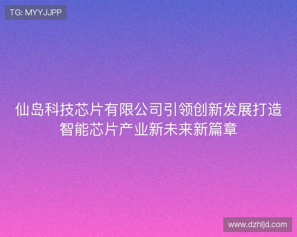 仙岛科技芯片有限公司引领创新发展打造智能芯片产业新未来新篇章
